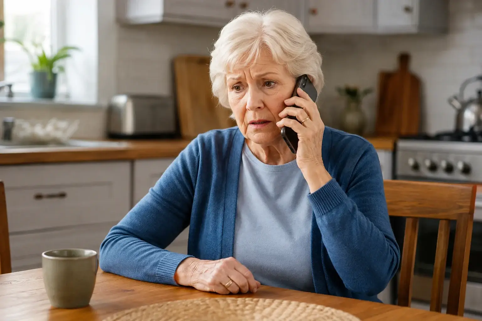 Illustration representing AI voice cloning phone scams