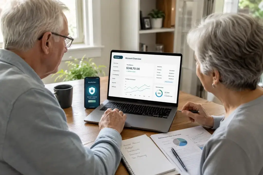 online banking and investment accounts