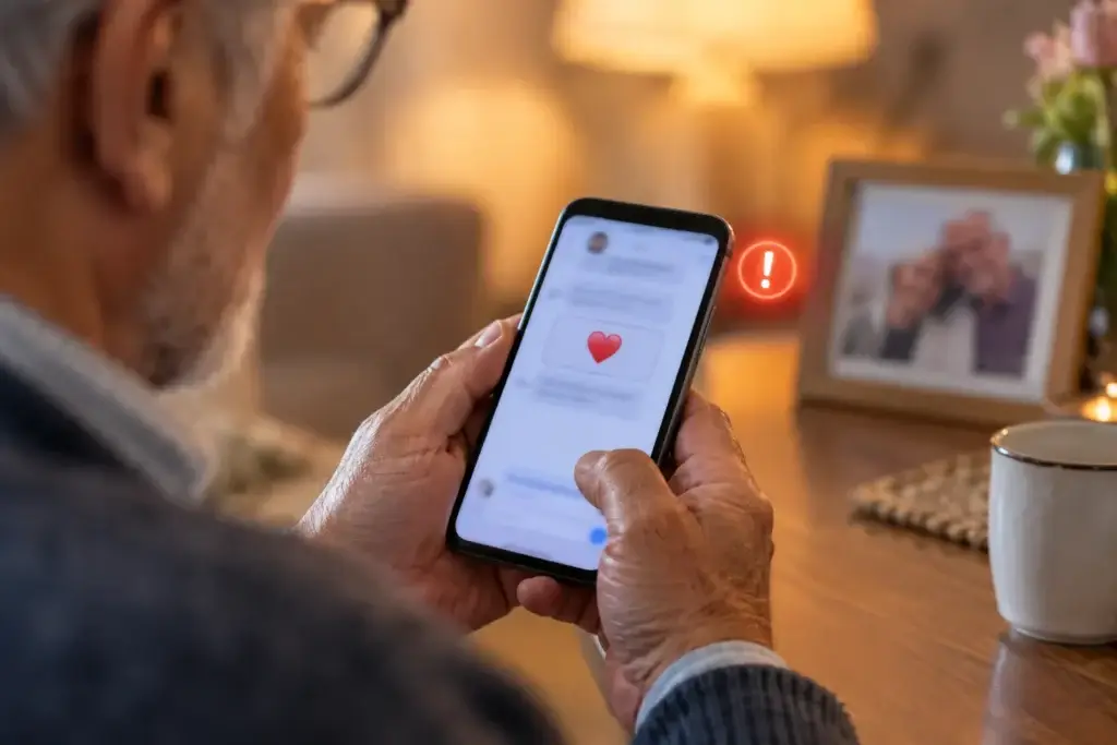 Can romance scams happen on regular social media, not just dating apps